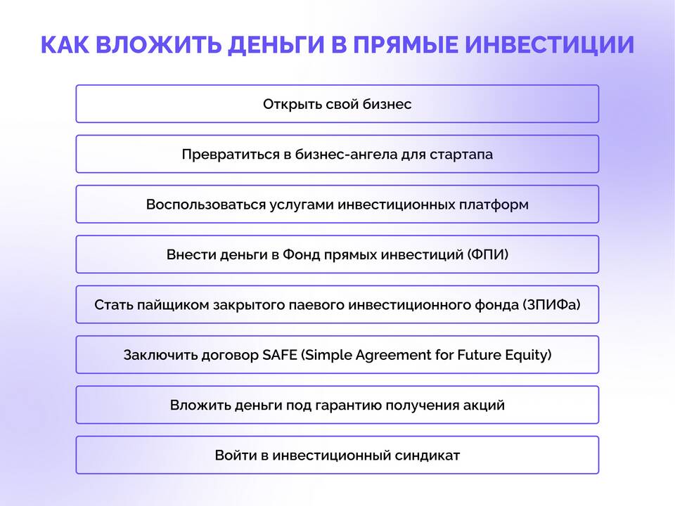 Базовые принципы получения акций