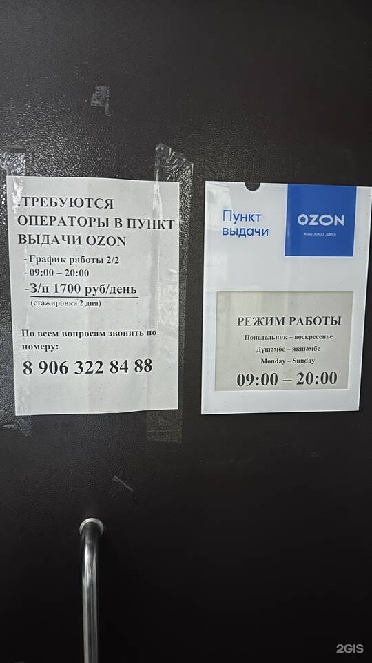 График доставки заказов Ozon в пункты выдачи