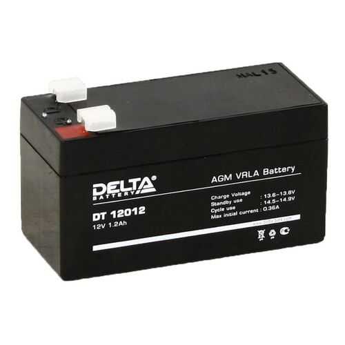 Аккумулятор Delta DT 12012 12В 1,2Ач 97x44x59 мм Обратная (-+) в Вианор