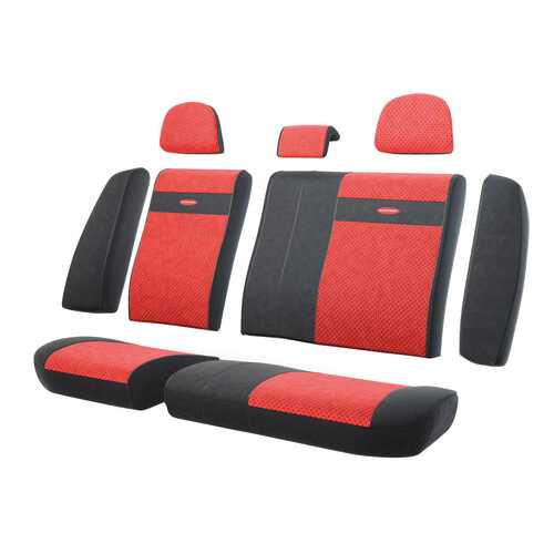 Комплект чехлов на сиденья Autoprofi TRS-002 BK/RD в Вианор