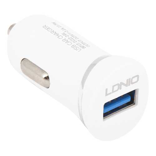 Автомобильное зарядное устройство LDNIO 1 USB выхода 2,1А + кабель Micro USB DL-C12 белое в Вианор