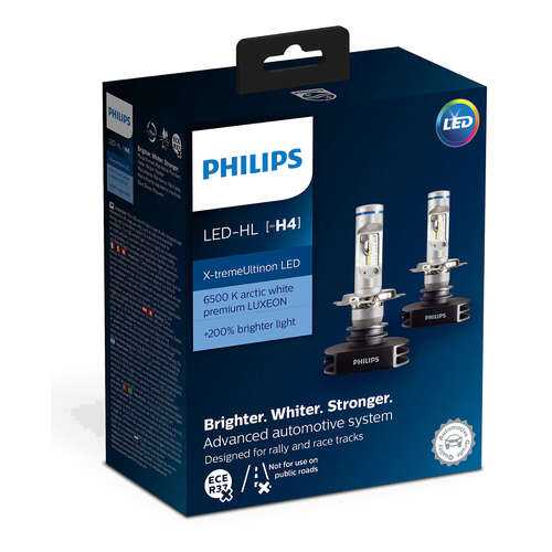 Комплект Светодиодных Ламп Led H4 12953 Bw Philips арт. 12901HPX2 в Вианор