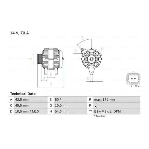 Генератор Bosch 0 986 049 370 в Вианор