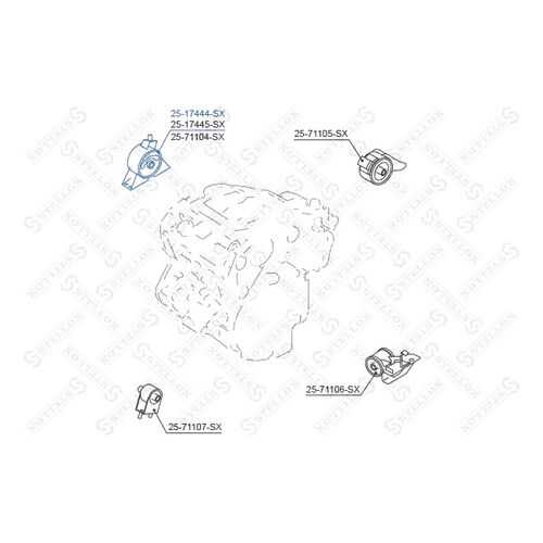 Опора двигателя STELLOX 25-17444-SX в Вианор