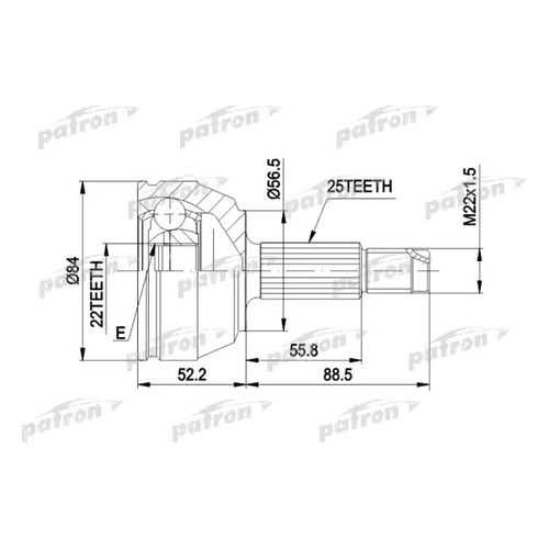 Шрус PATRON PCV1125 в Вианор