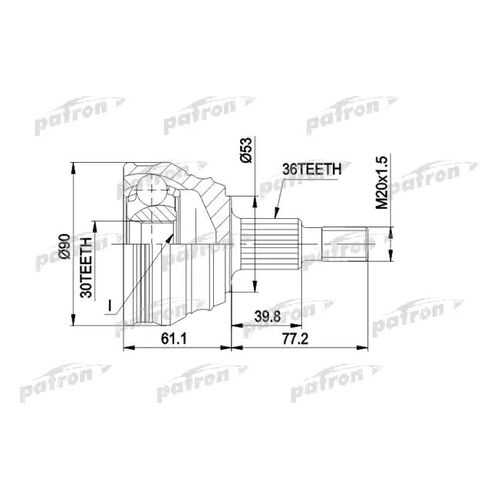 Шрус PATRON PCV1189 в Вианор