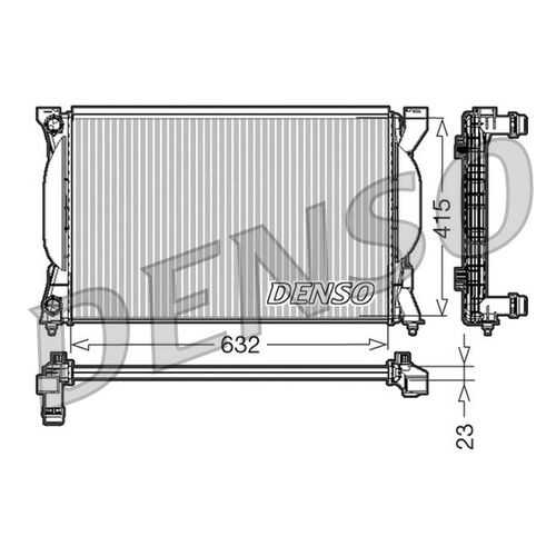 Радиатор охлаждения двигателя DENSO DRM02035 в Вианор