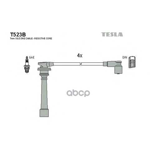 Комплект Проводов Зажигания TESLA T523B в Вианор