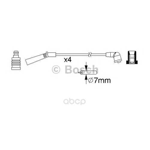 Комплект высоковольтных проводов Bosch 0986357157 в Вианор
