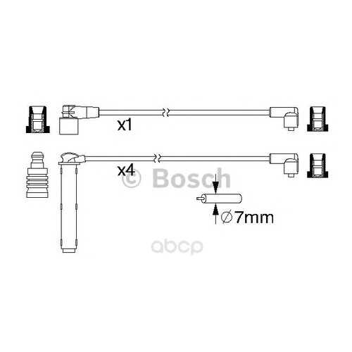 Комплект высоковольтных проводов Bosch 0986357223 в Вианор