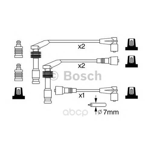 Комплект высоковольтных проводов Bosch 0986357242 в Вианор