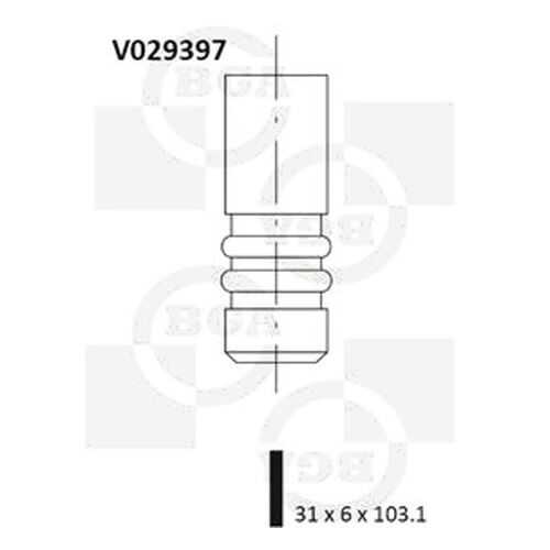 Впускной клапан BGA V029397 в Вианор