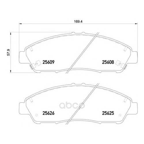 Колодки тормозные дисковые, комплект Hella 8DB355020-211 в Вианор