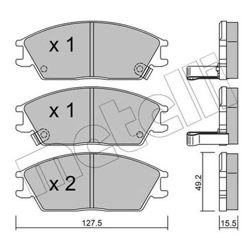 Комплект тормозных дисковых колодок METELLI 22-0081-1 в Вианор