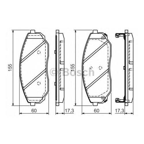 Комплект тормозных колодок Bosch 0986494143 в Вианор