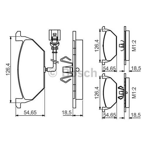 Комплект тормозных колодок Bosch 0986495213 в Вианор