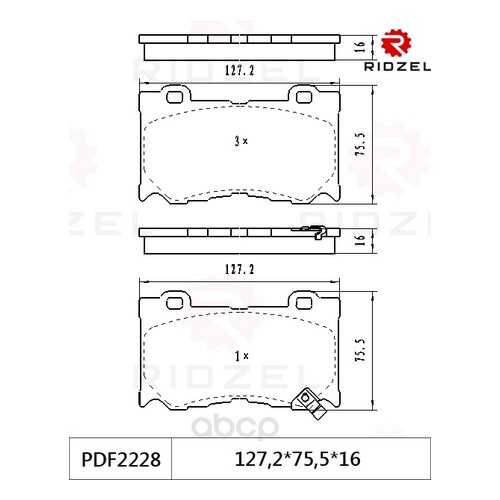 Комплект тормозных колодок RIDZEL PDF2228 в Вианор
