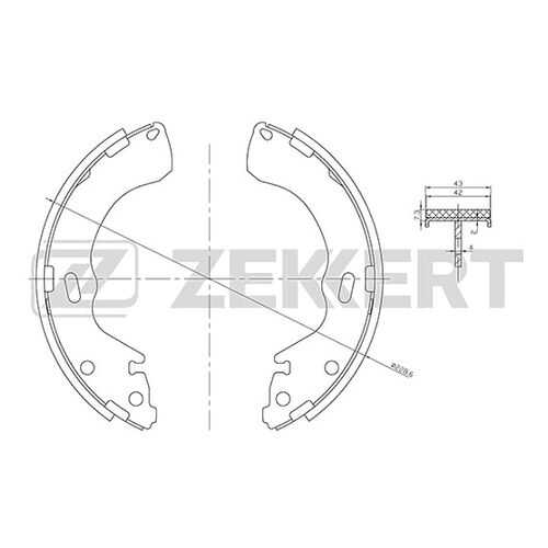 Комплект тормозных колодок ZEKKERT BK-4025 в Вианор