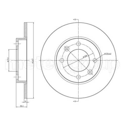 Тормозной диск METELLI 23-0567C в Вианор