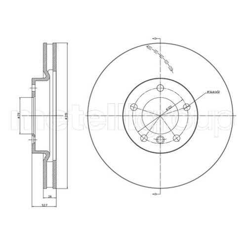 Тормозной диск METELLI 23-1233C в Вианор