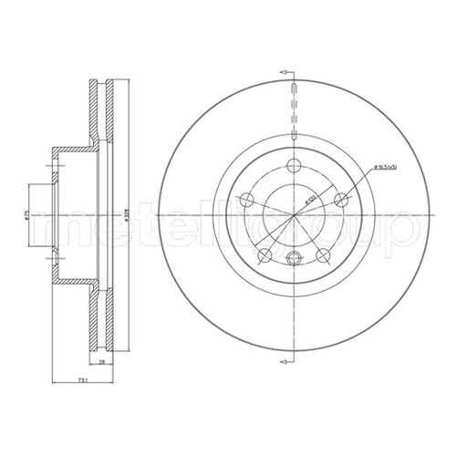 Тормозной диск METELLI 23-1260C в Вианор