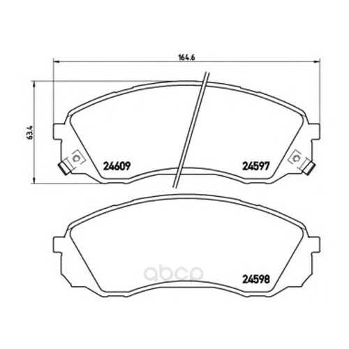Тормозные колодки дисковые brembo P30041 в Вианор