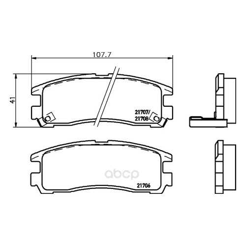 Тормозные колодки дисковые HELLA 8DB355027241 в Вианор