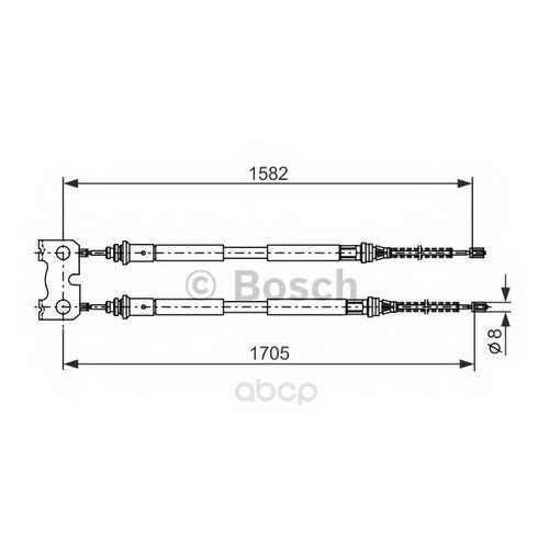Трос cтояночного тормоза Bosch 1987477834 в Вианор