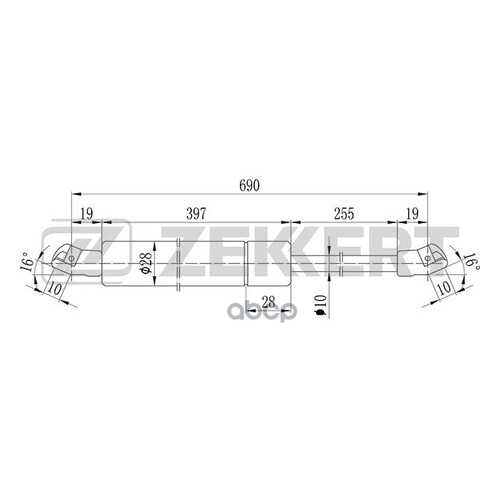 Амортизатор Багажника/капота Zekkert GF1159 в Вианор