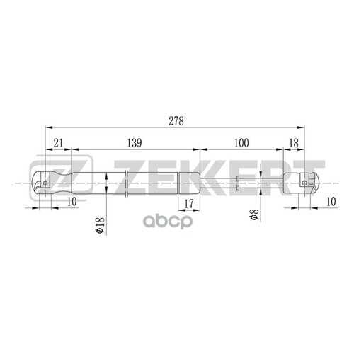 Амортизатор Багажника/капота Zekkert GF1500 в Вианор