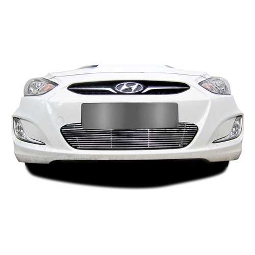 Накладка решетки бампера Fancycar для Hyundai Solaris (2010-2014), нижняя, профиль 6,5 мм, в Вианор