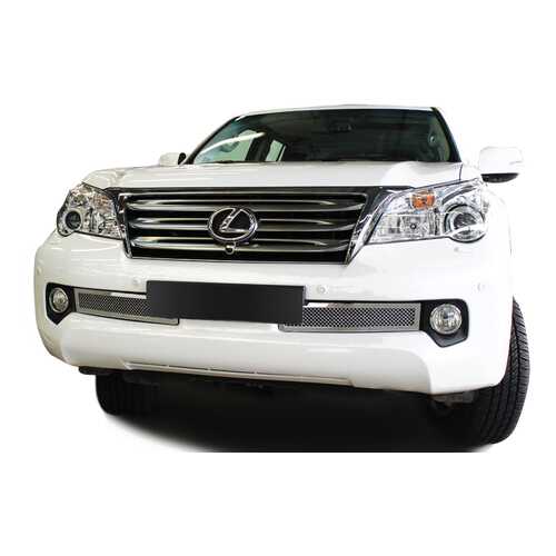 Накладка решетки бампера Fancycar Lexus LX460 (2009+), нижняя, сетка 1,5 мм, нерж. сталь в Вианор