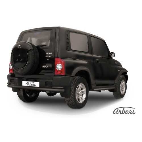 Защита заднего бампера d76+d42 Arbori черный для Тагаз TAGER 2008-2012 в Вианор