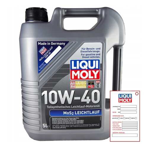Масло Моторное Liqui Moly Mos2 Leichtlauf 10w-40 5l Liqui moly арт. 2184 в Вианор