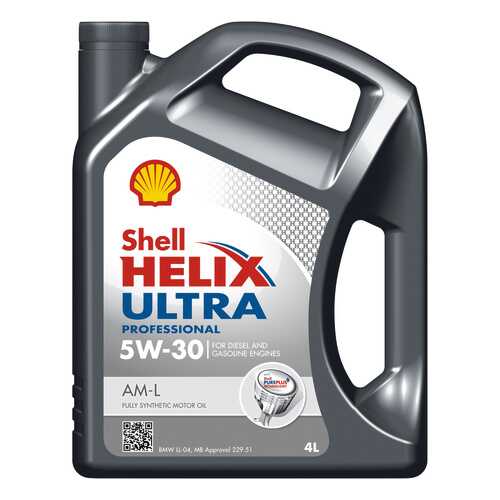 Моторное масло Shell Helix Ultra Professional AM-L 5W-30 4л в Вианор