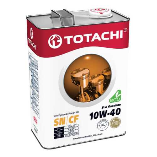 Моторное масло Totachi Eco Gasoline Semi-Synthetic SM/CF 10W-40 4л в Вианор