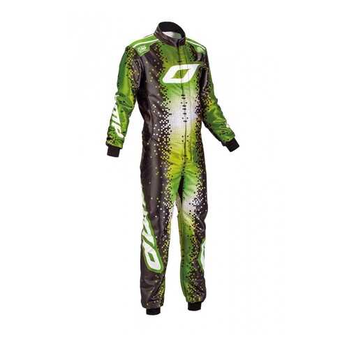 Комбинезон для картинга детский KS ART Suit,CIK,чёрный/зелёный/жёлт.,160 OMP Racing KK0172 в Вианор