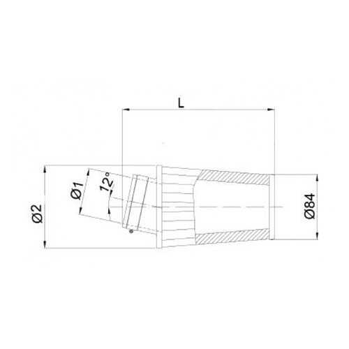 BMC FBSA70-150 Фильтр воздушный конус O70mm (Длина общ: 195mm), вход под углом 12° в Вианор